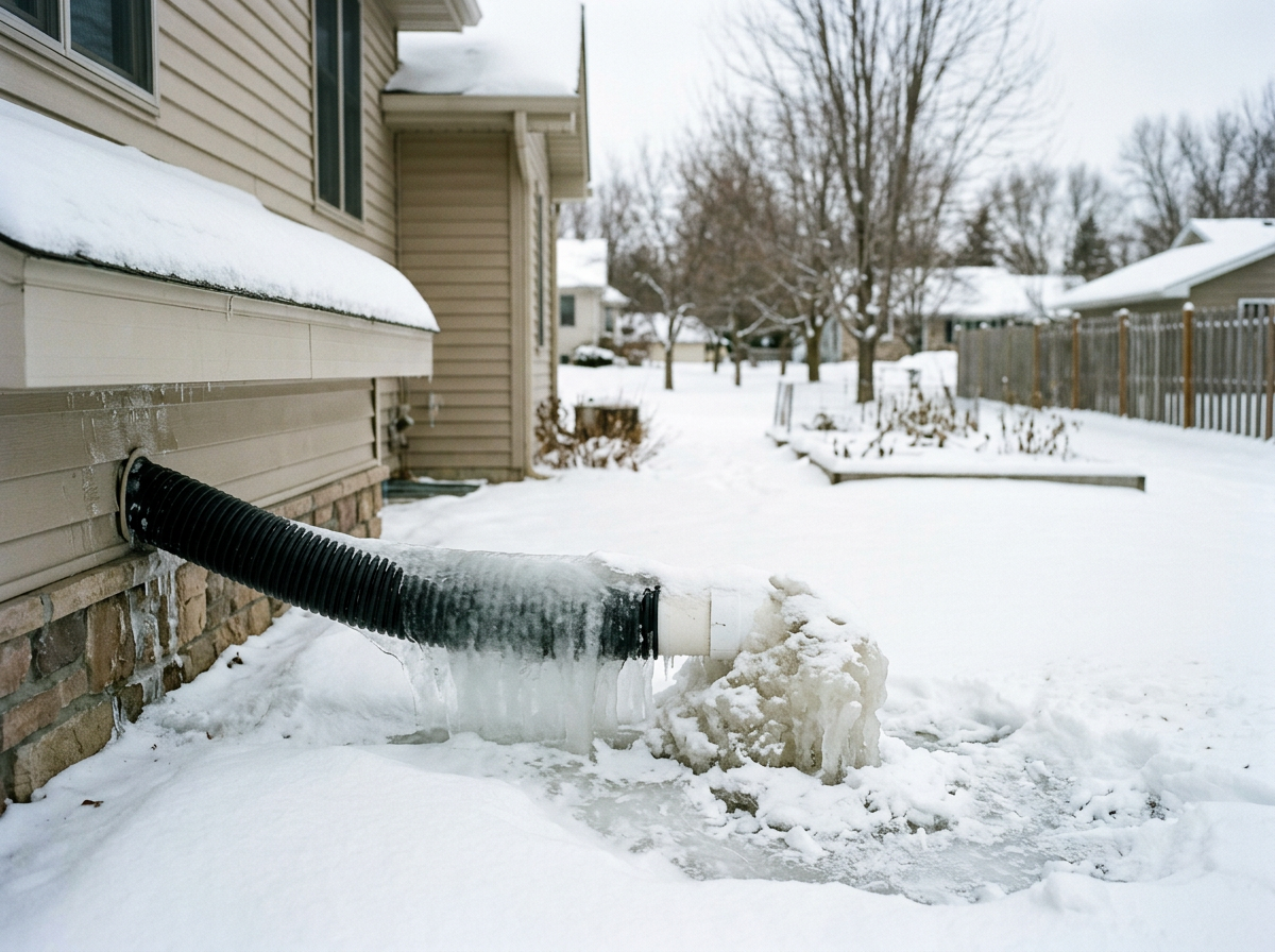 Sump Pump Discharge Lines Freeze in Minnesota Winters: What Actually Happens